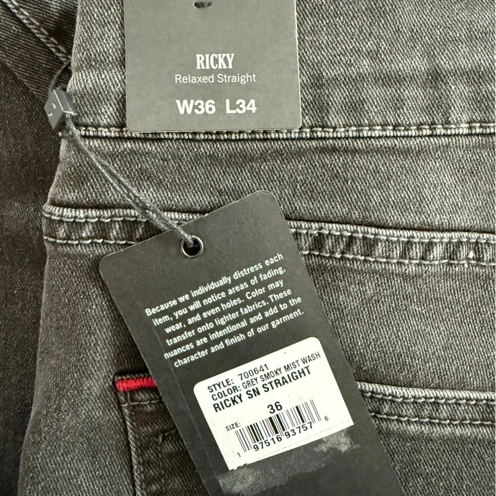 True Religion Men's Ricky Relaxed Straight Jean NWT Size 36